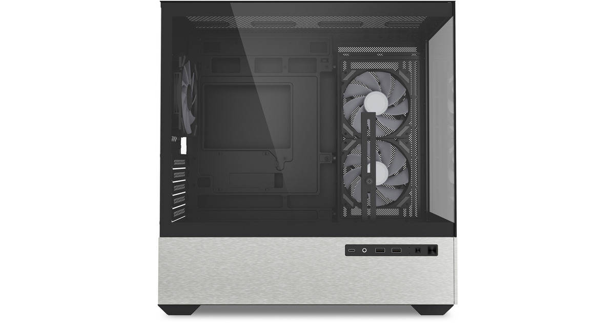 SharkoonMK7 ARGB mini tower behuizing  (Zwart | 2x USB-A | 1x USB-C | RGB | Tempered Glass)