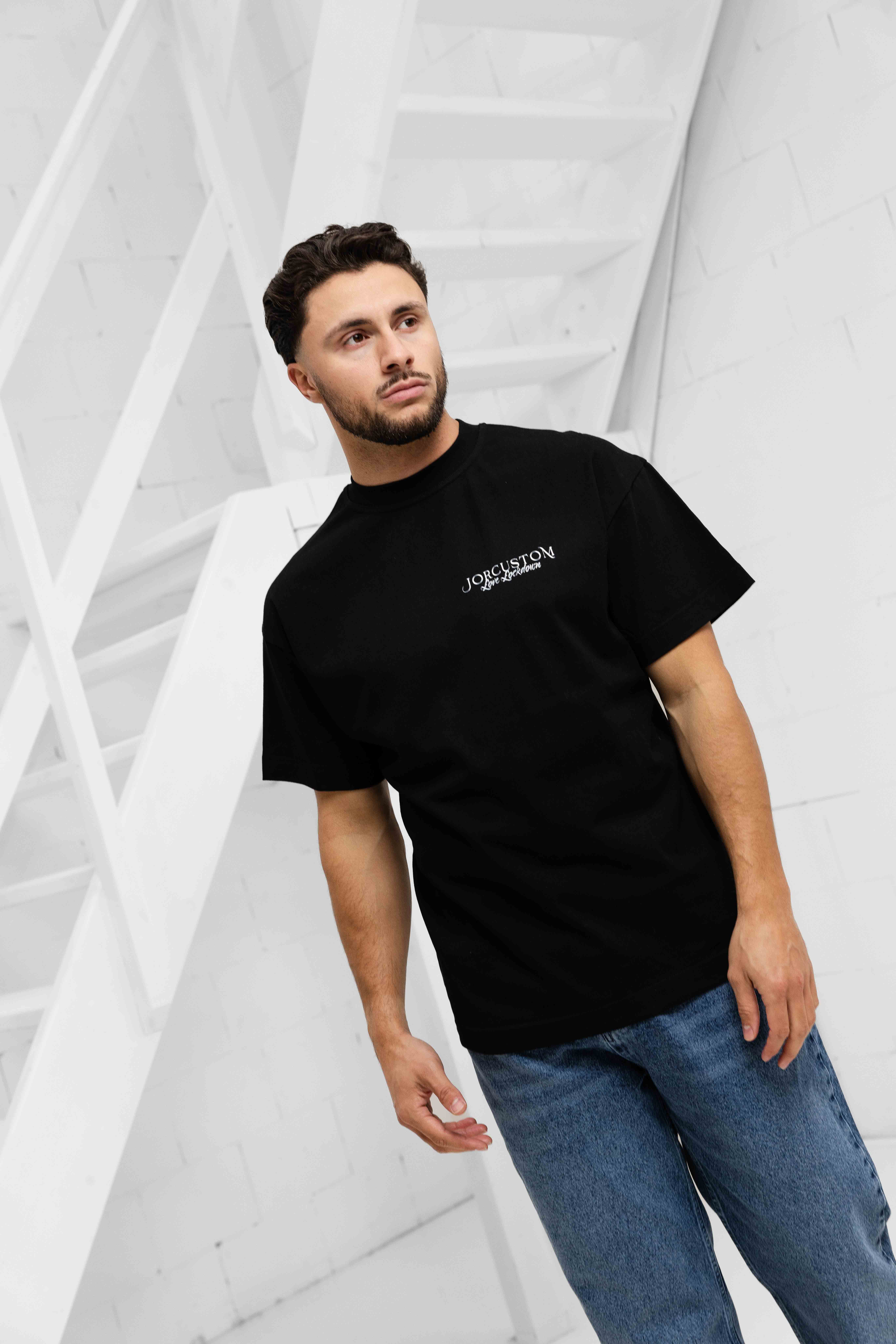 Jorcustom Lovelockdown Loose Fit T-Shirt Heren Zwart
