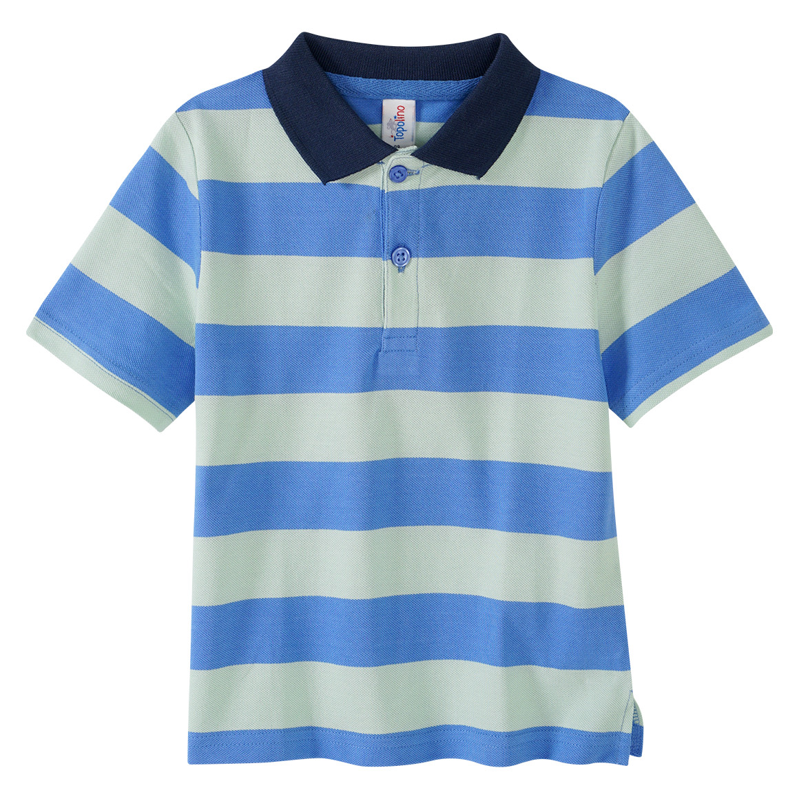 Topolino Jungen Poloshirt mit Streifen hellgrün / blau