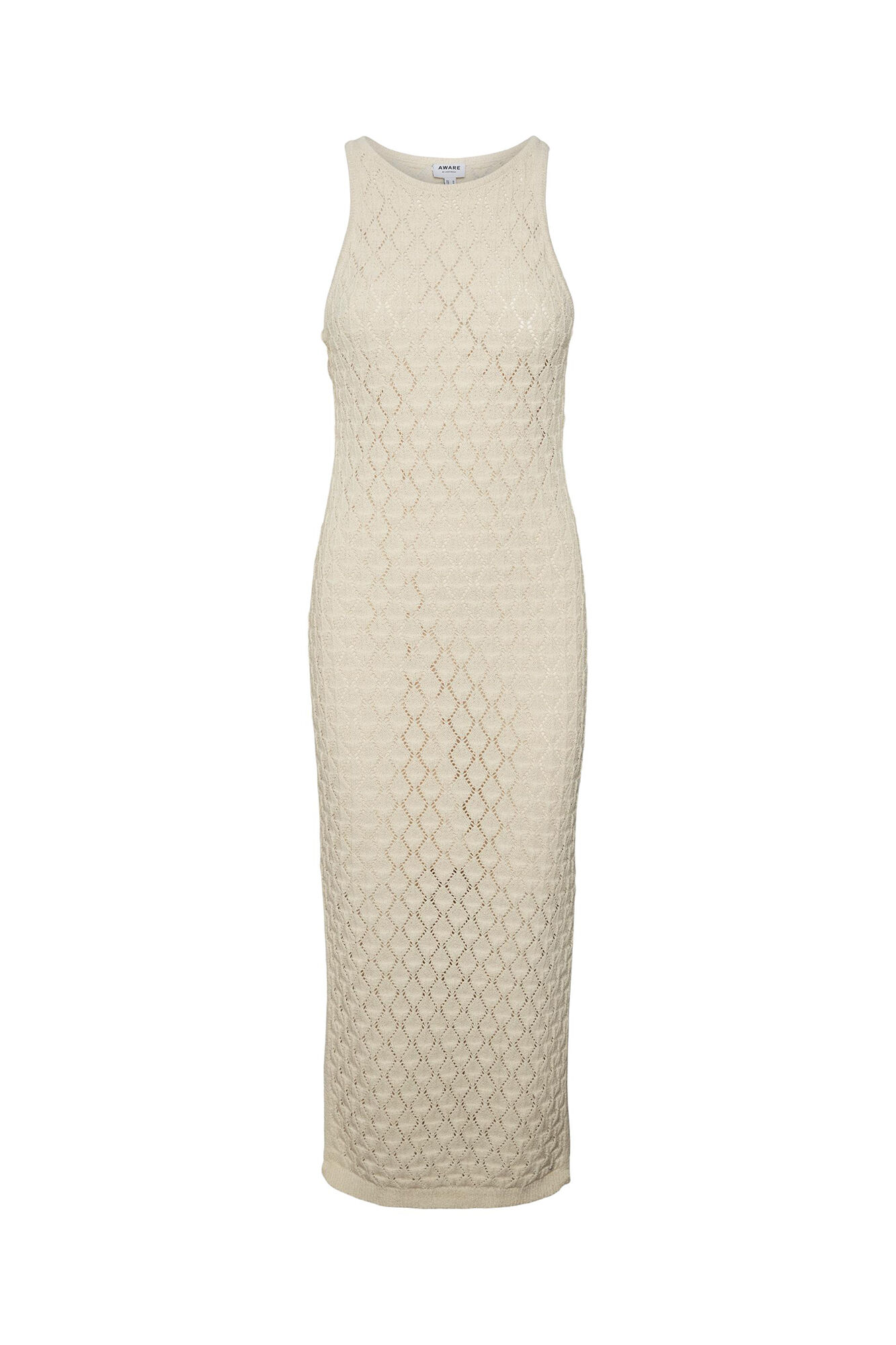 Vestido midi de crochê - Cinza