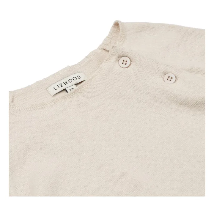 Liewood T-Shirt Coton Bio Côtelé Lolan | Ecru