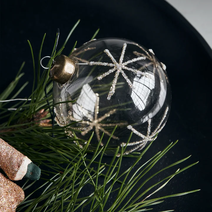 House Doctor - Glas Star Christbaumkugel, Ø 6 cm, grün