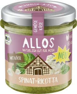 Allos Aufstrich Spinat Ricotta, 135 g