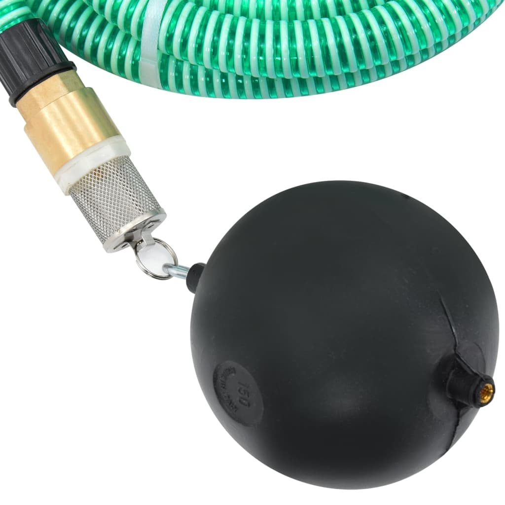 Tuyau d'aspiration avec raccords en laiton vert 1,1