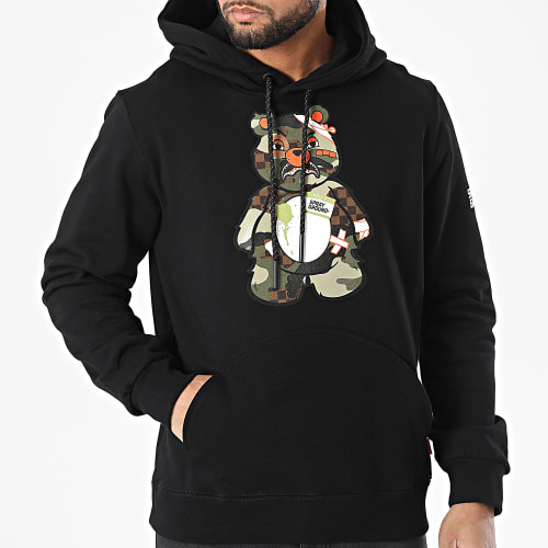 Sweat Capuche Camouflage SP103 Noir