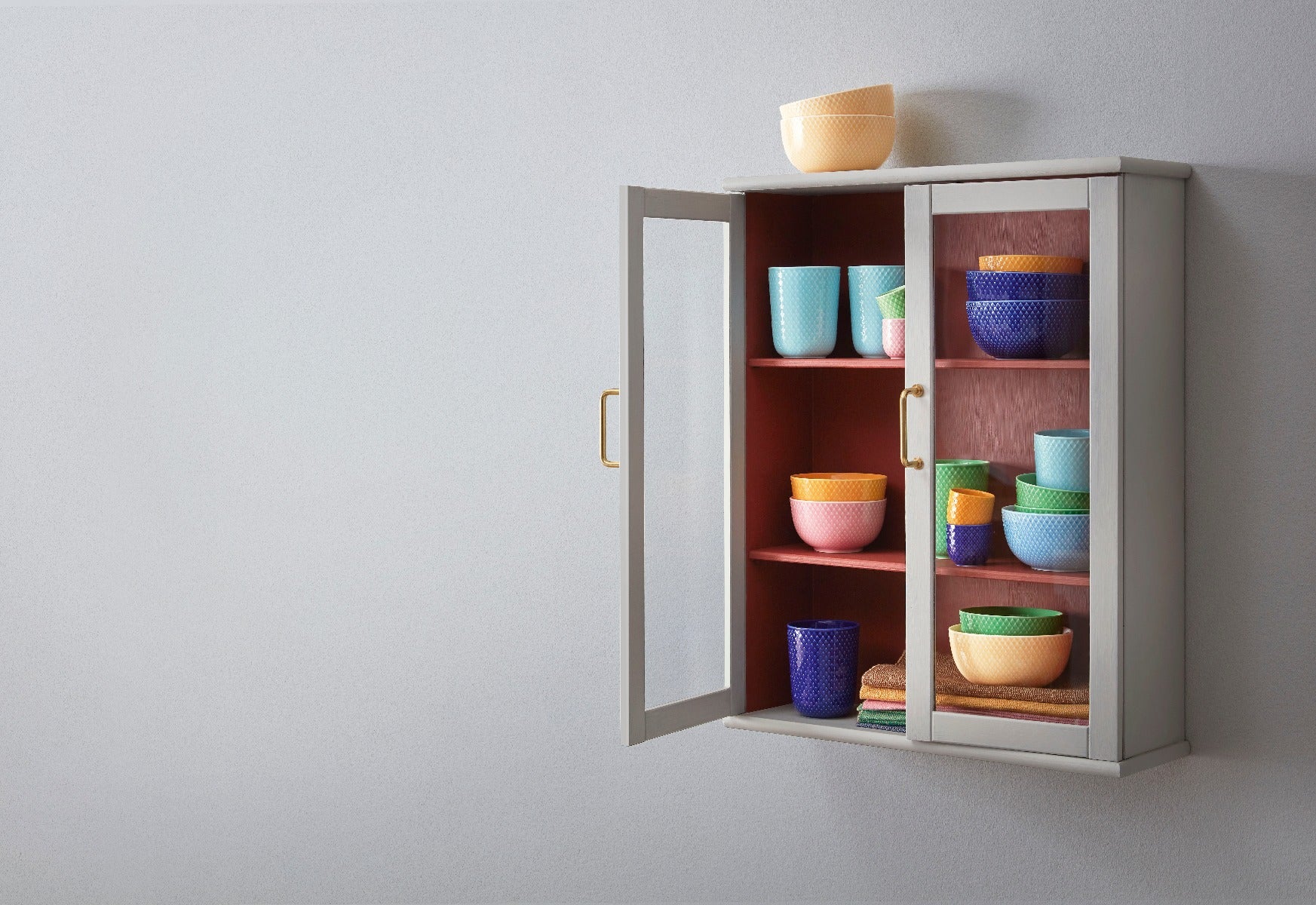 Lyngby Porcelæn  Rhombe Color krus, turkis - 10,5 cm.