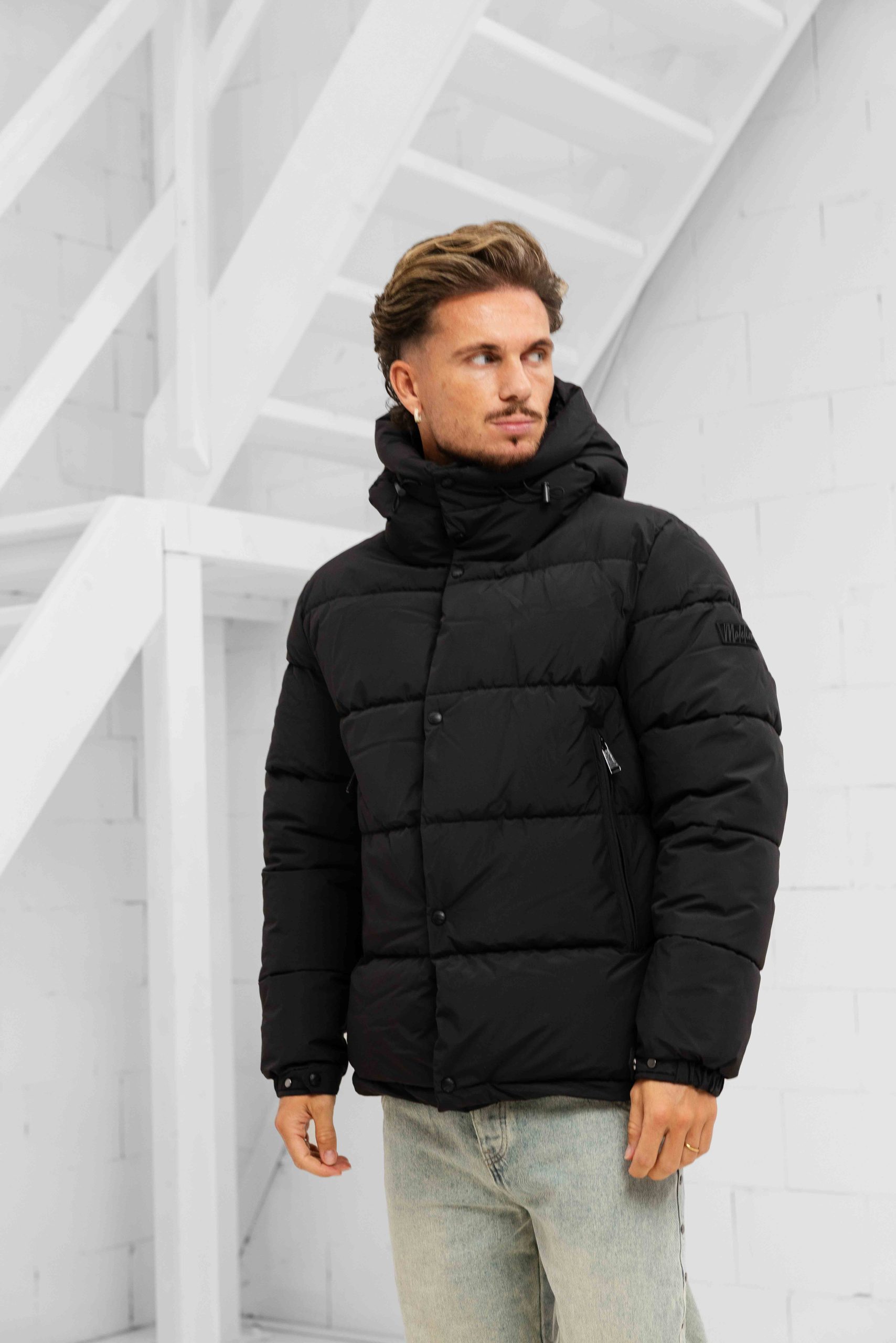 Malelions Arctic Puffer Winterjas Heren Zwart