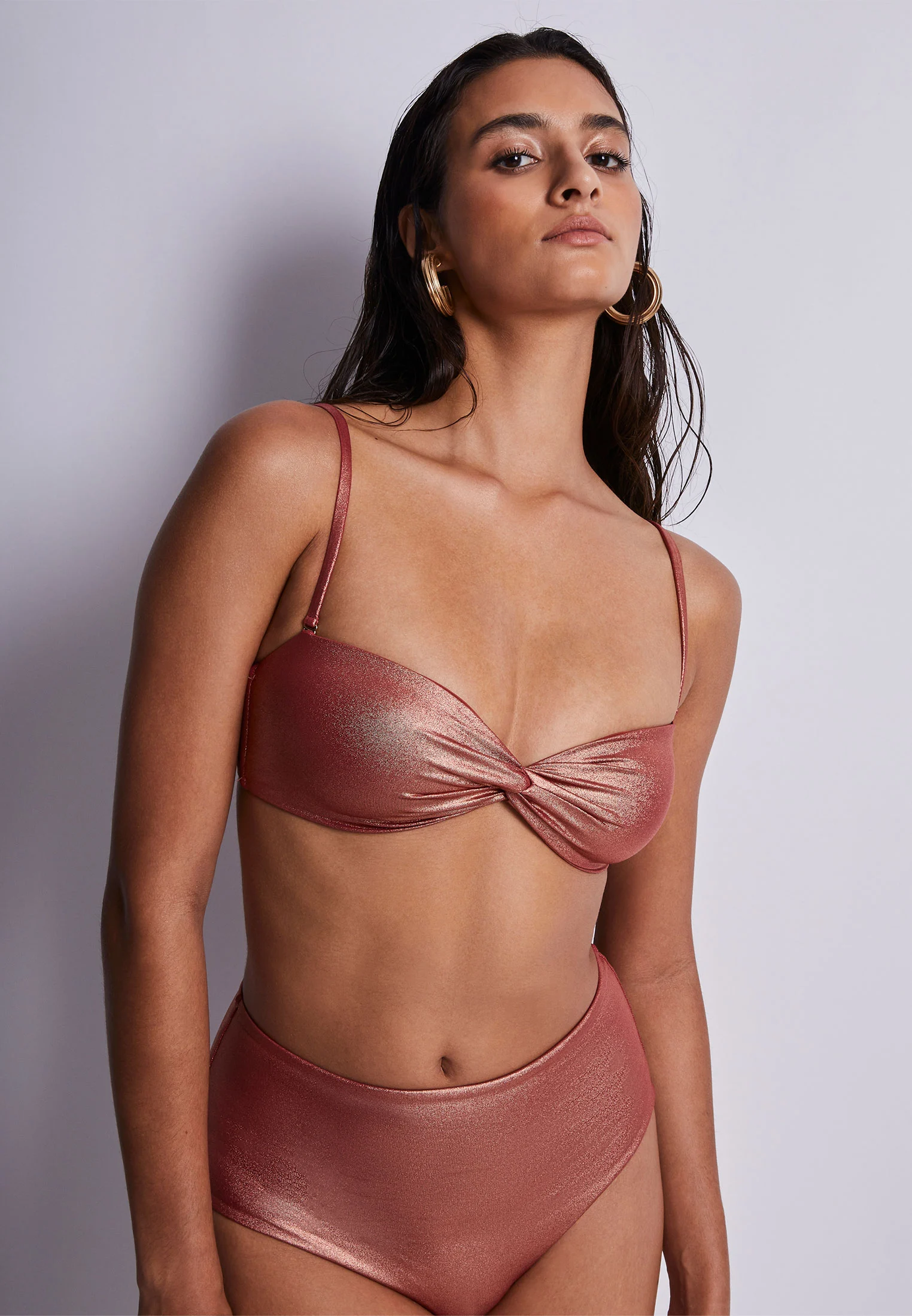 SUNLIGHT GLOW - Haut de maillot de bain bandeau | Rouge