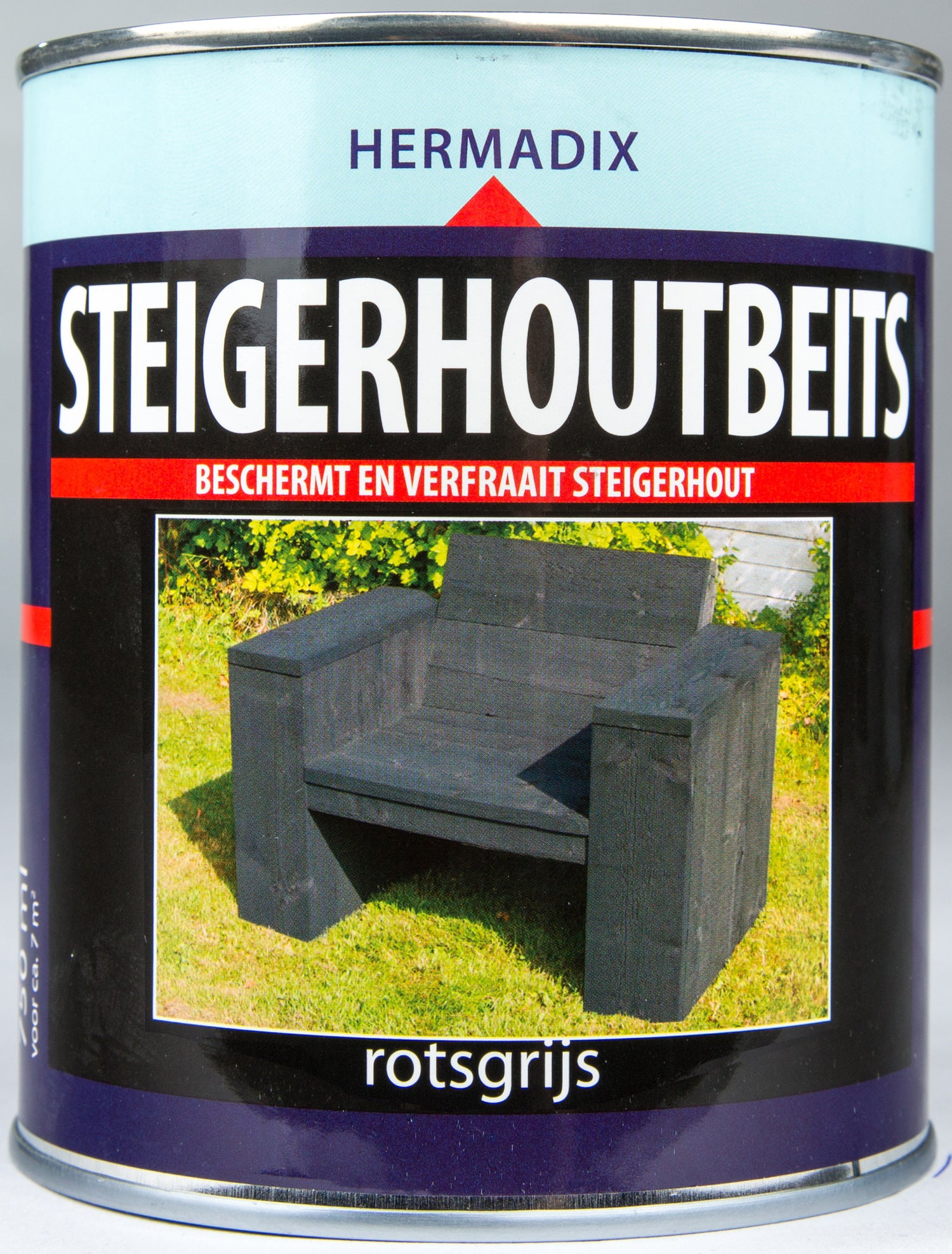 Hermadix Steigerhoutbeits rotsgrijs 750 ml