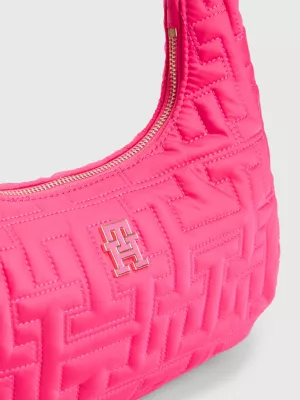 Bolsa Hobo de Ombro Chic com Monograma e Reciclada