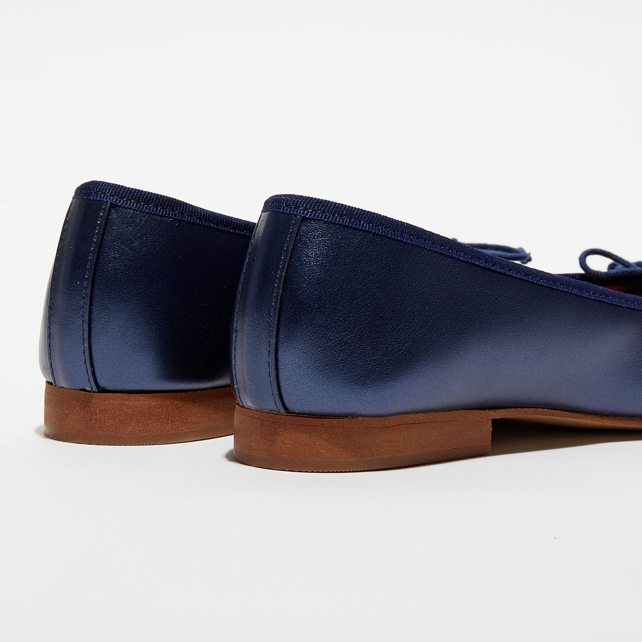 Quartier Latin Ballerines en Cuir Jeanne bleu marine