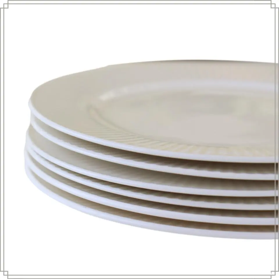 OTIX Ontbijtborden Bordenset 6 Persoons 20cm Dessertbord Ontbijtborden Wit Po...