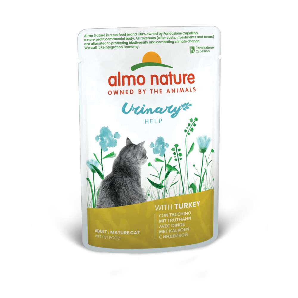Almo Nature Urine Hulp Kattenvoer Nat Kalkoen70 gr