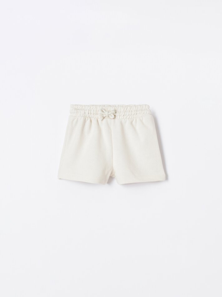 Conjunto de 2 Shorts Básicos de Fleece Liso - Malva