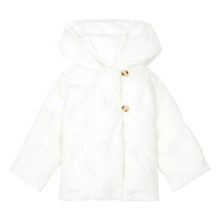 Bonpoint Doudoune Coton Bio Cerises Bonno | Ecru