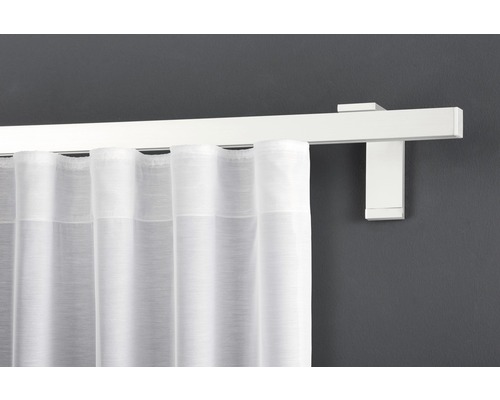 Smart Profile gordijnrailset, enkele rail, wit, 120 cm