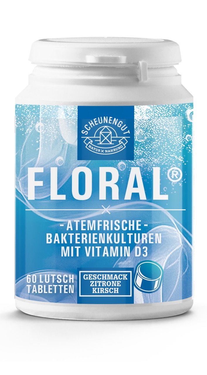 Scheunengut® Floral - Atemfrische mit L. salivarius und Vitamin D3 | Kirsch-Zitrone Geschmack