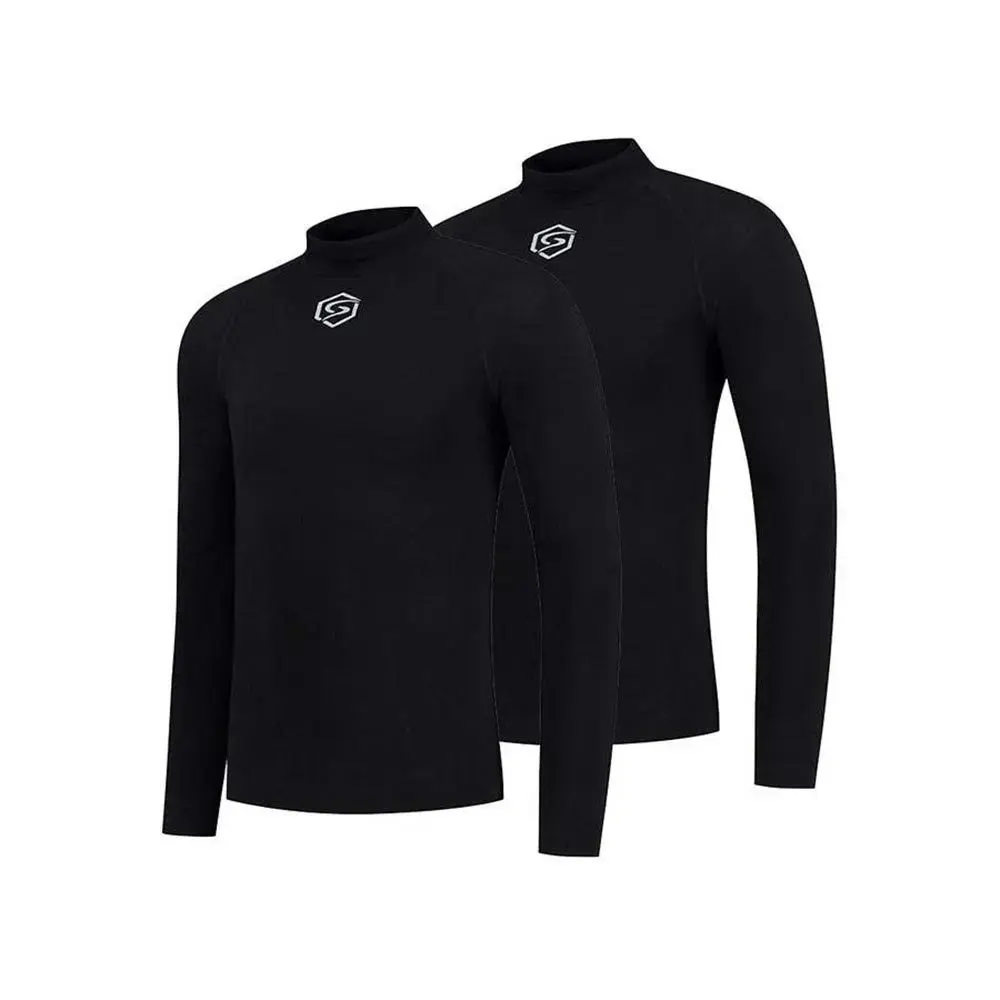 FUTURUM Recycled Thermoshirt Lange Mouwen Zwart Heren 2-Pack