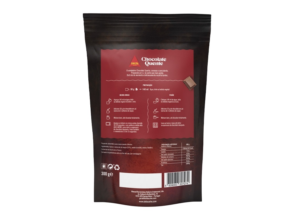 CHOCOLATE EM PÓ DELTA ORIGINAL 300 G