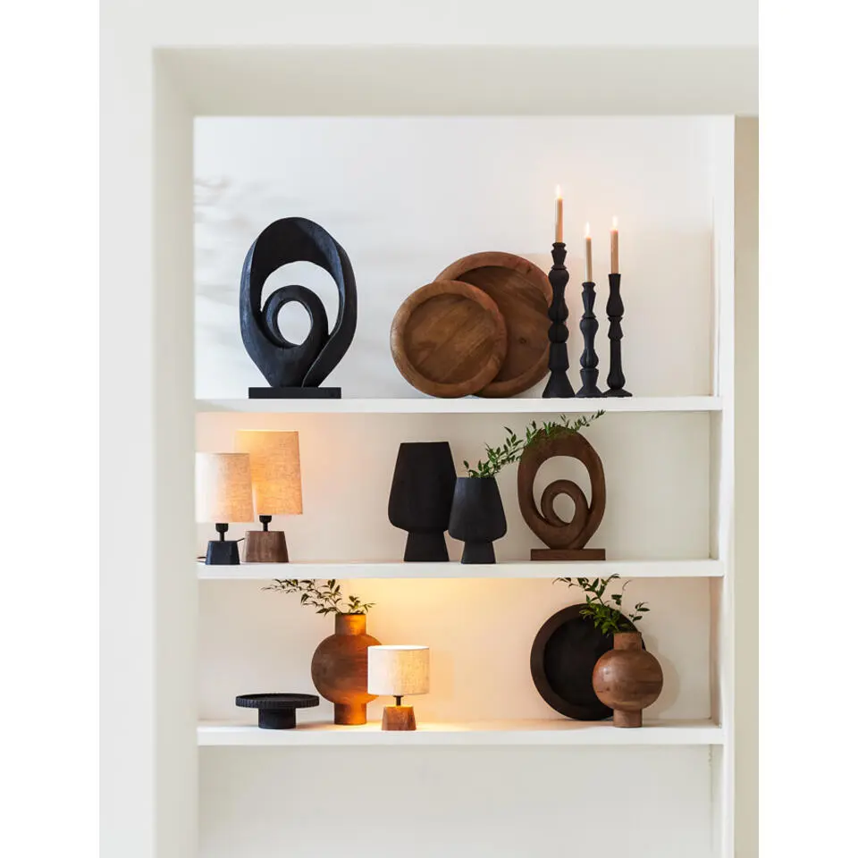 Lampvoet Kardan - Hout - 16x10x21cm