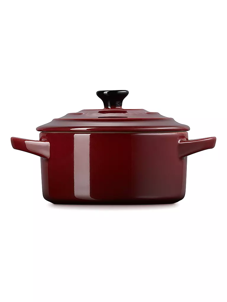 LE CREUSET Mini-Cocotte POTERIE 10cm/0,2L Garnet dunkelrot