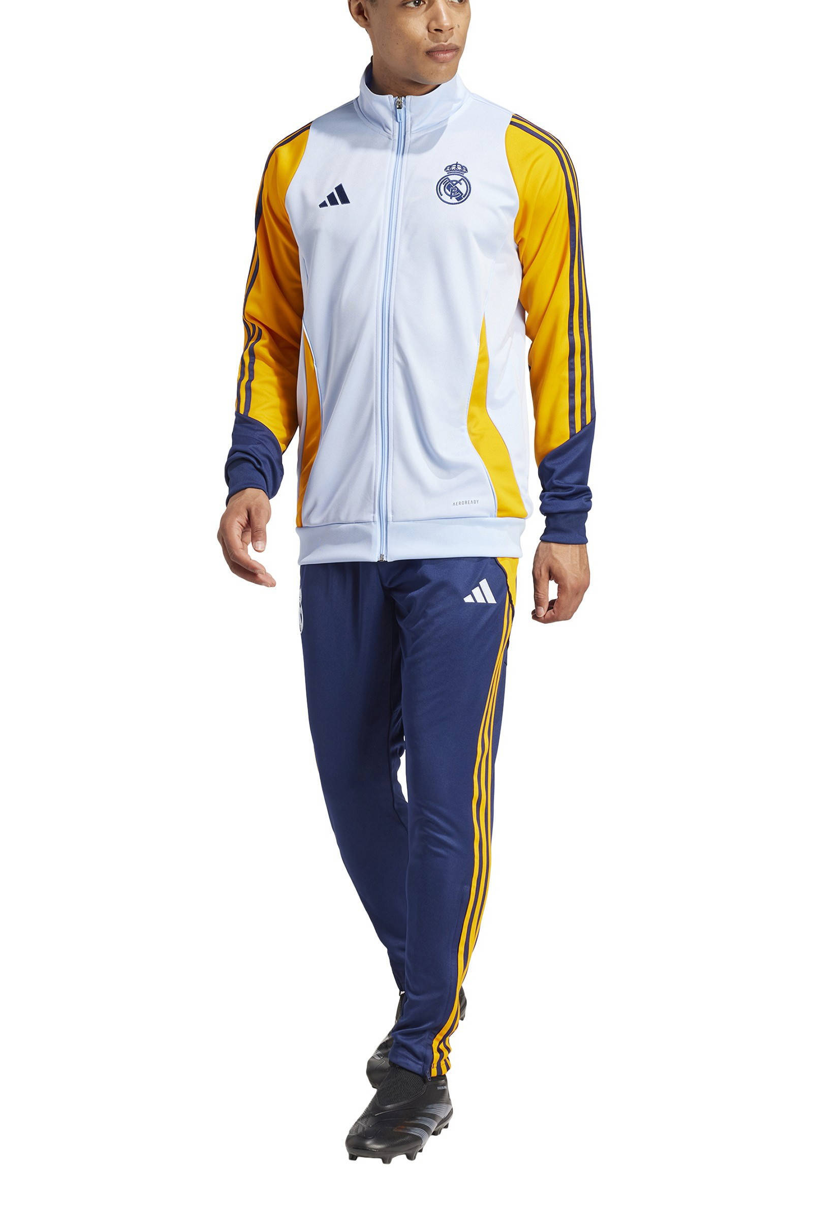 adidas Senior Real Madrid trainingspak wit/blauw/oranje