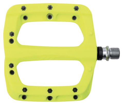 Paire de Pédales Nylon HT Components PA03A Jaune Fluo