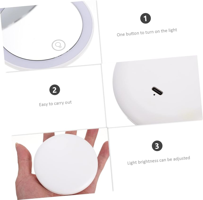 HOMTEC - USB oplaadbare LED draagbare make-upspiegel (verschillende ontwerpen)