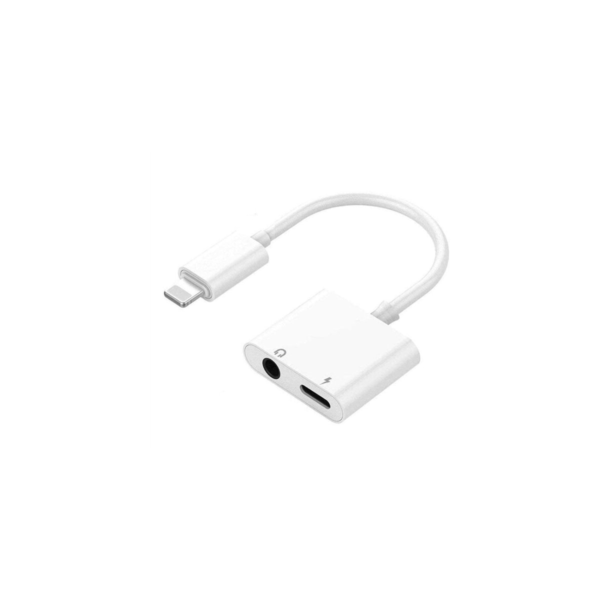 Lade & Hodetelefonadapter Lightning + 3,5mm til Ligtning