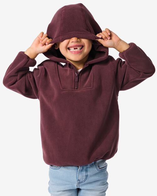 Sweat à capuche en polaire rouge