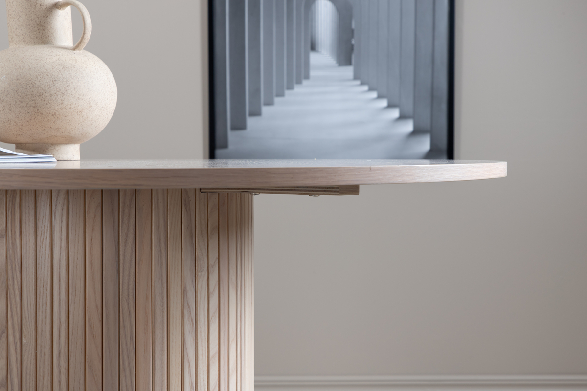 Eettafel Pokka Ø110 cm licht eiken