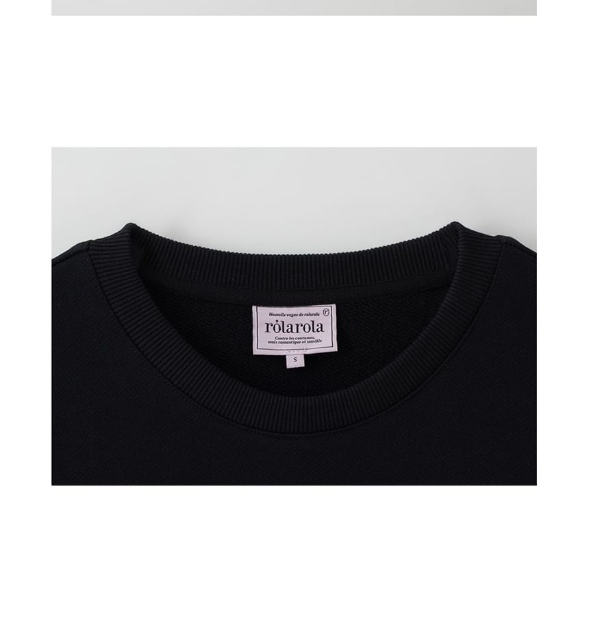 rolarola - Puppy Graphic Mélange Sweatshirt (Zwart)