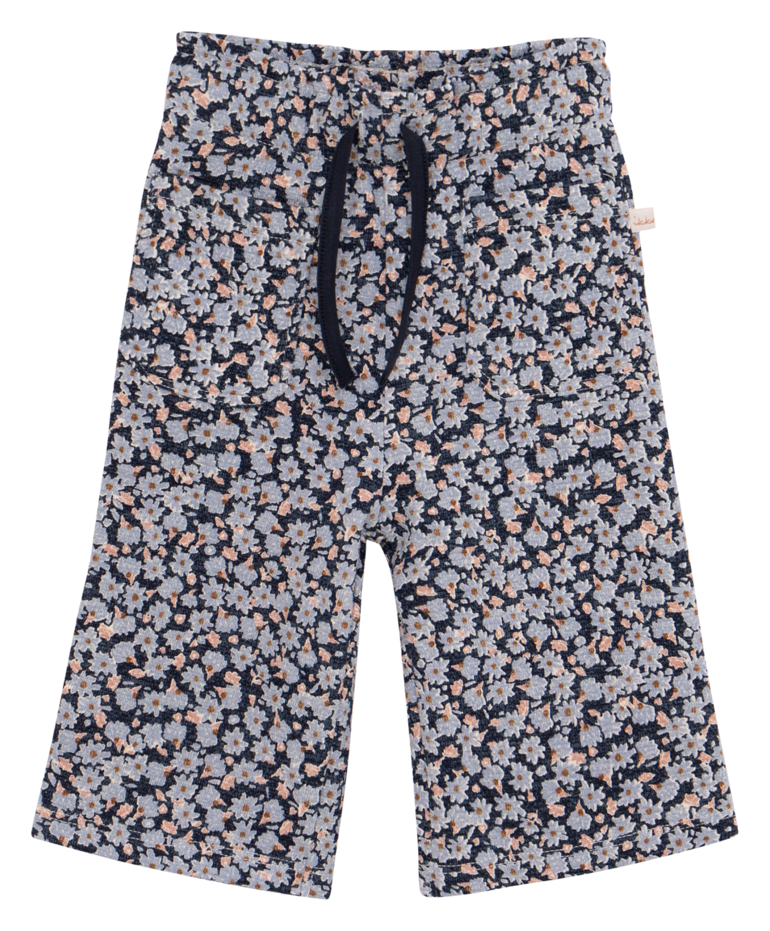 Pantalon droit imprimé en coton | Bleu