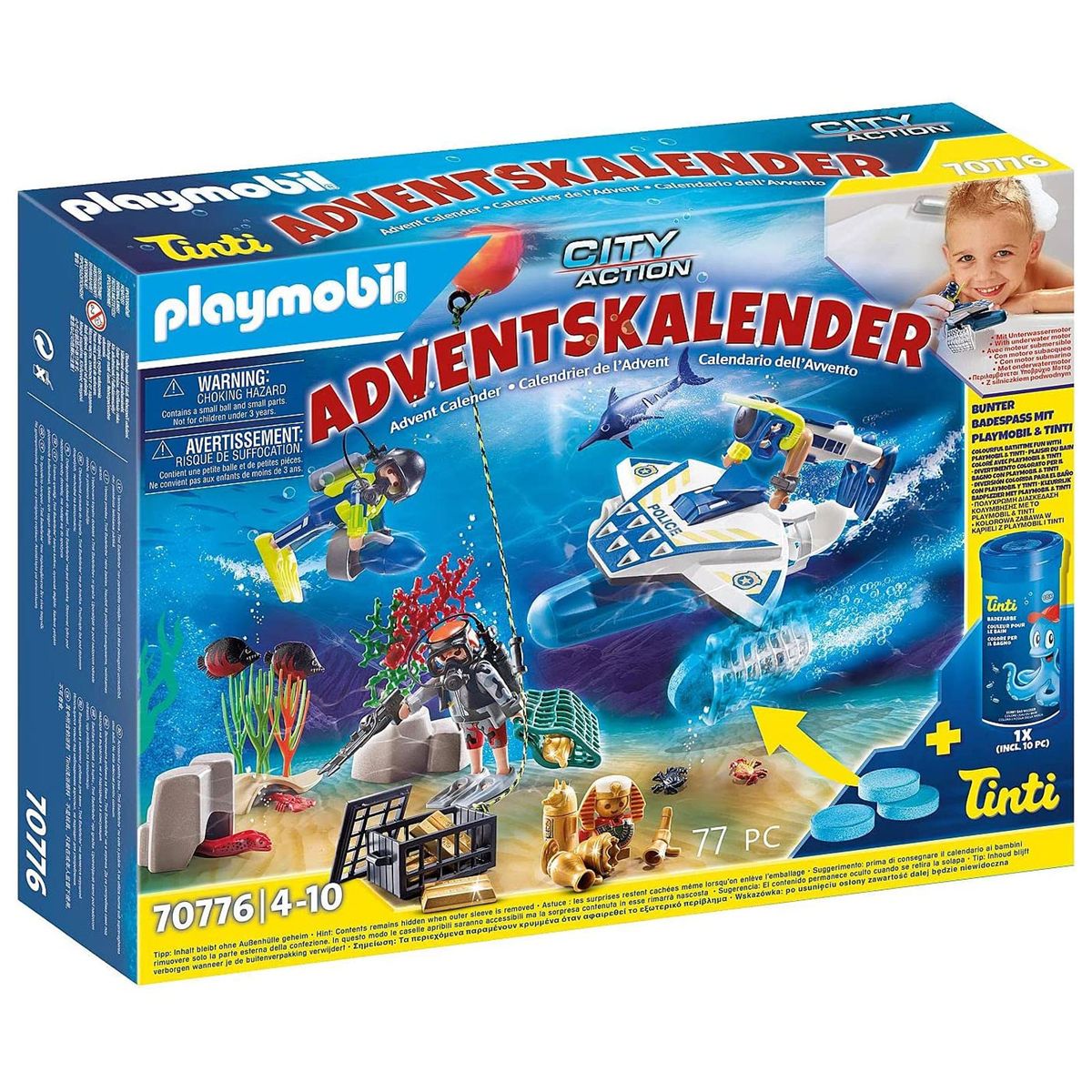 PLAYMOBIL® 70776 - City Action - Adventskalender Badespaß Polizeitauchei