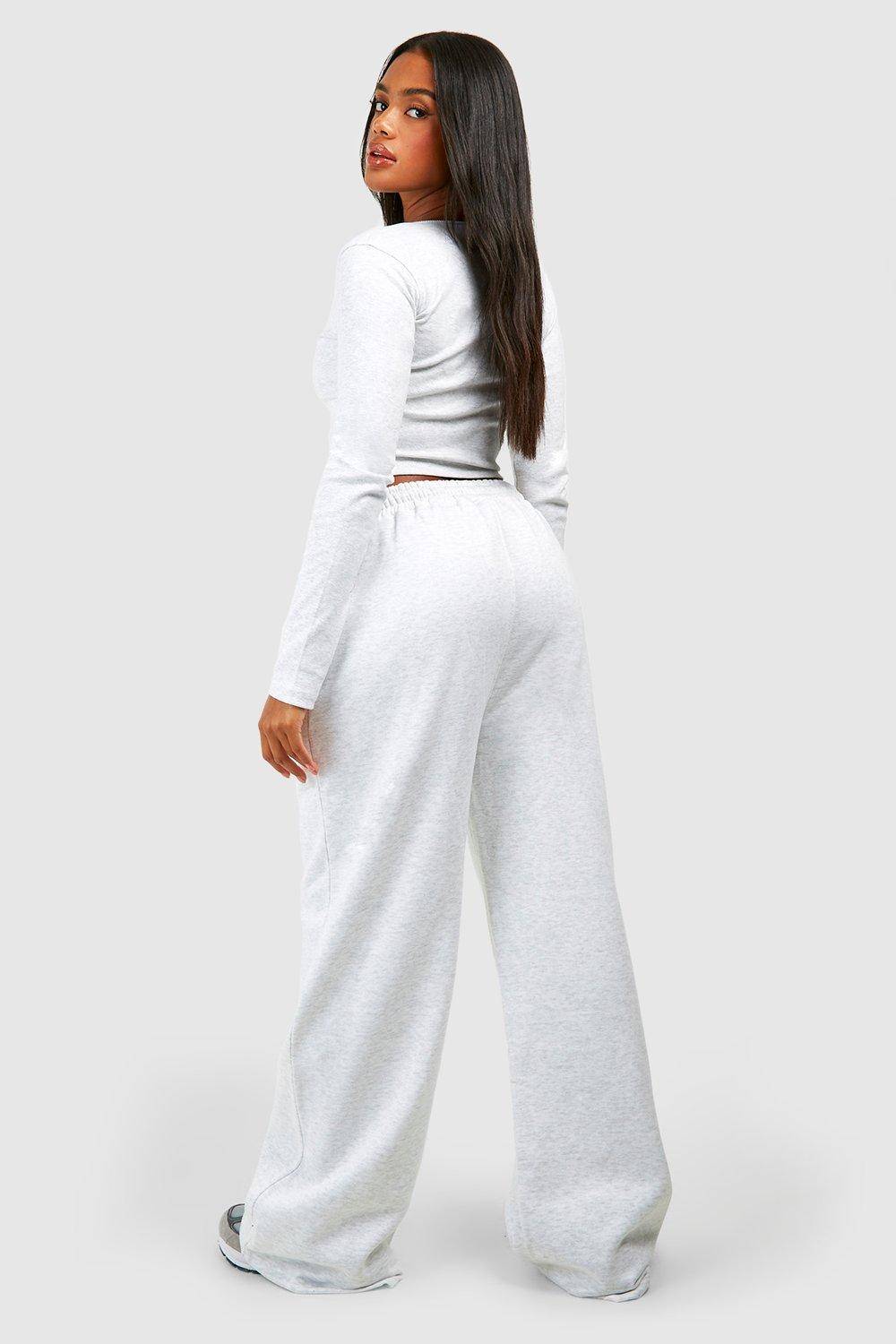 boohoo Top côtelé à manches longues et jogging droit