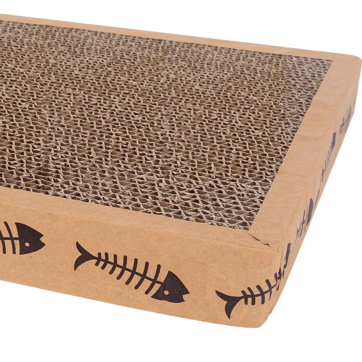 Nobleza - Conjunto de 3 Arranhadores de Papelão para Gatos. Tapete com Catnip. 38*12,5*1,8 cm