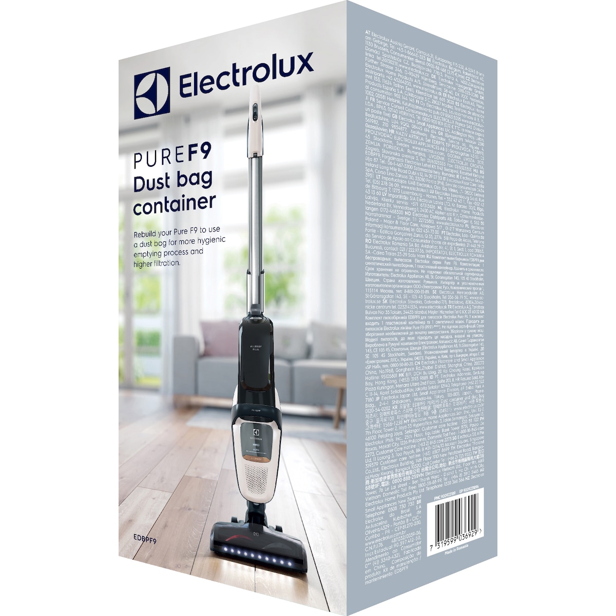 Electrolux støvsugerposebeholder EDBPF9 til Electrolux Pure F9