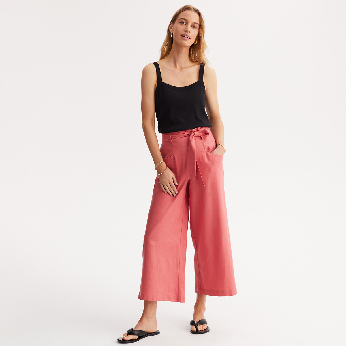 ANNE WEYBURN<br>Calças largas cropped