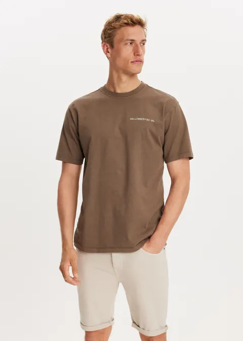 T-shirt met print Madeira khaki (KHAKI)