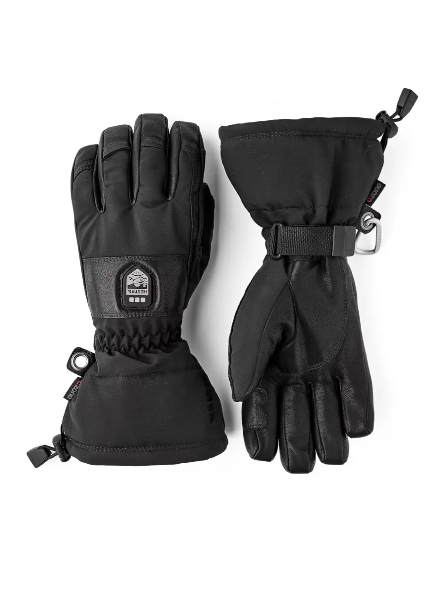 Hestra Heater Gauntlet - 5 Finger Black/Black