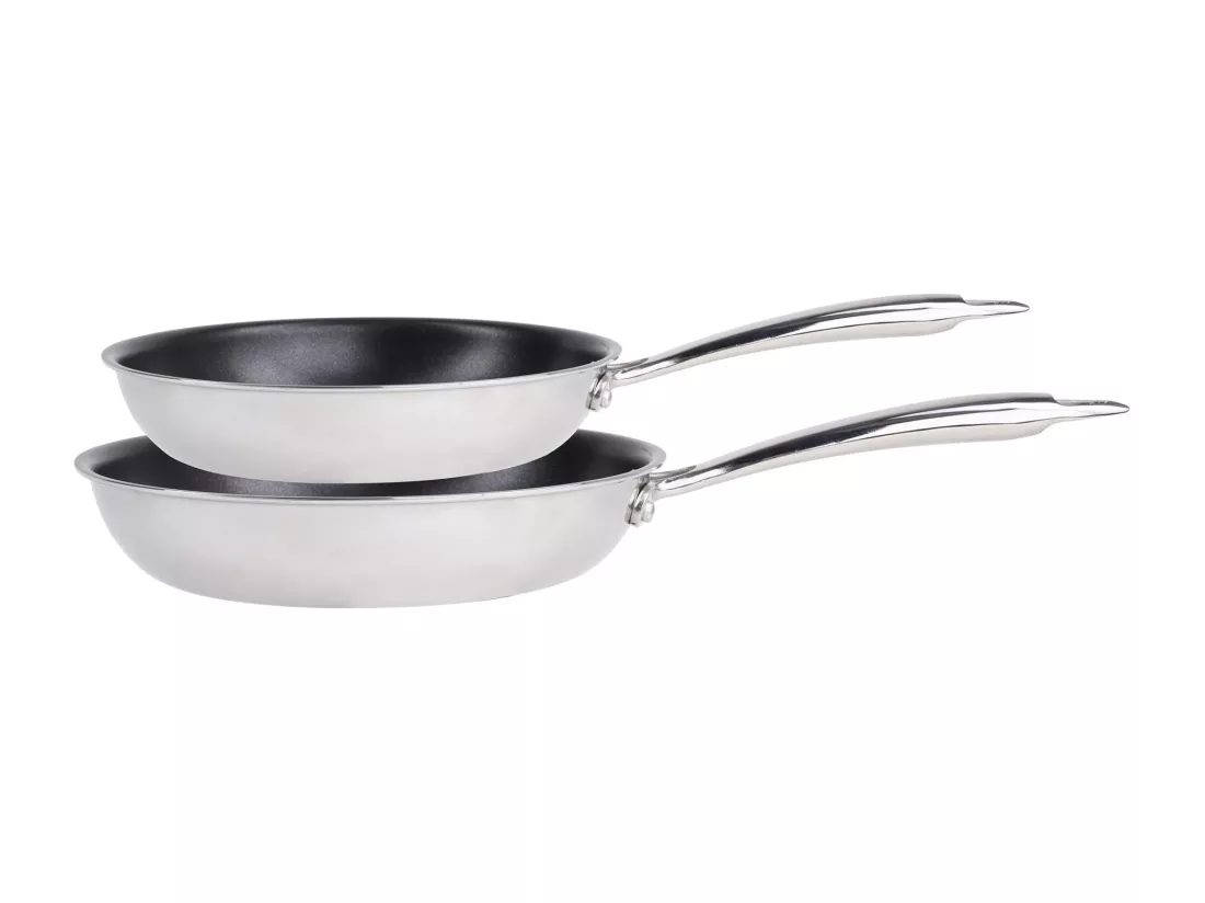 Lot de 2 poêles Ø20Ø24cm PURE en inox MasterPRO