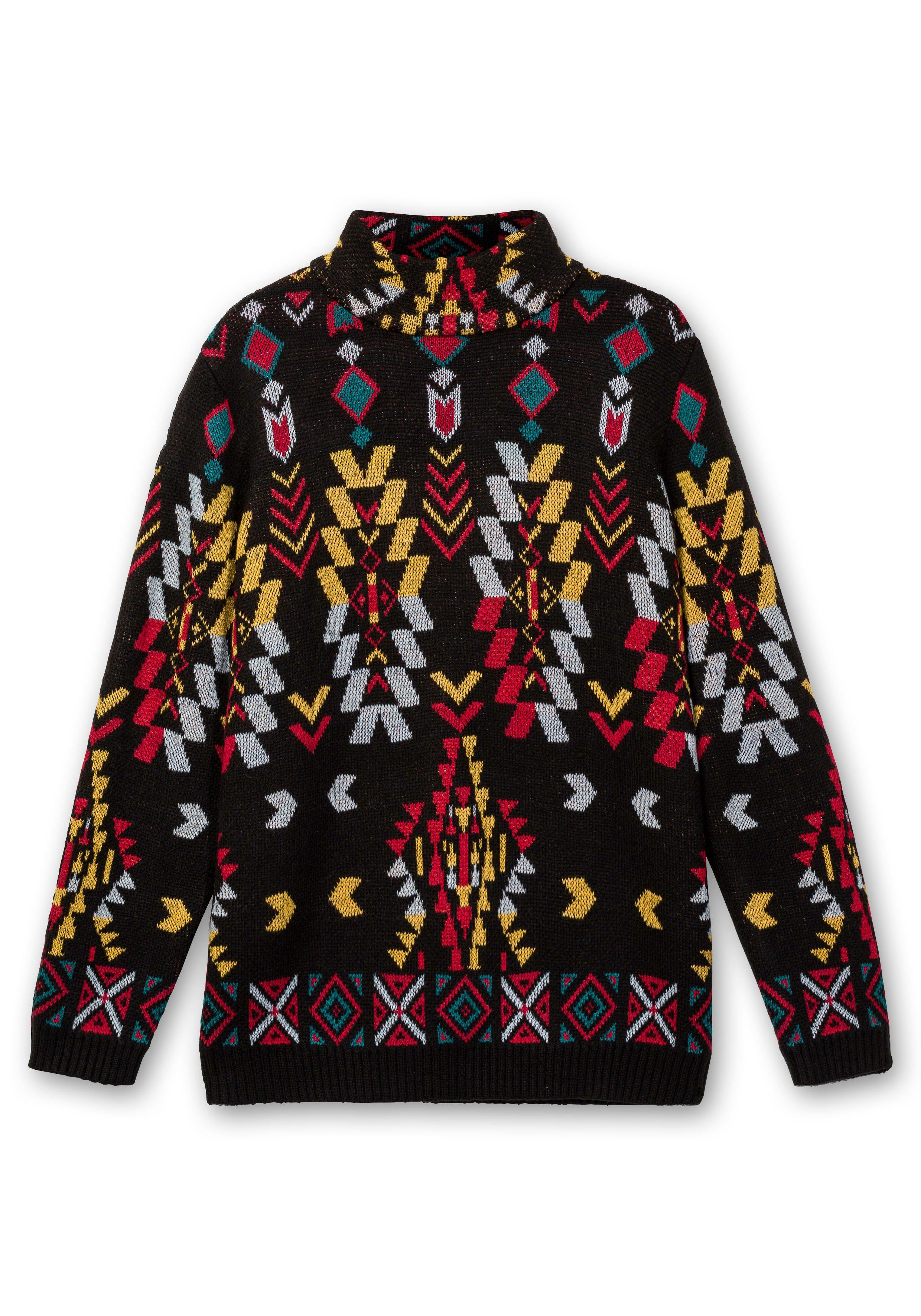 Pullover mit Jacquardmuster im Ethno-Stil