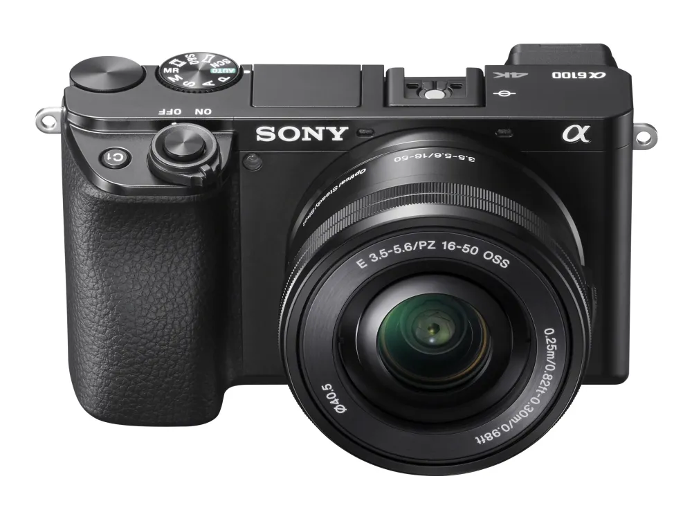 Sony a6100 ILCE-6100L - Digitalkamera - spejlløst - 24.2 MP - APS-C - 4K / 30 fps - 3x optisk zoom 16-50 mm objektiv - Wi-Fi, NFC, Bluetooth - sort