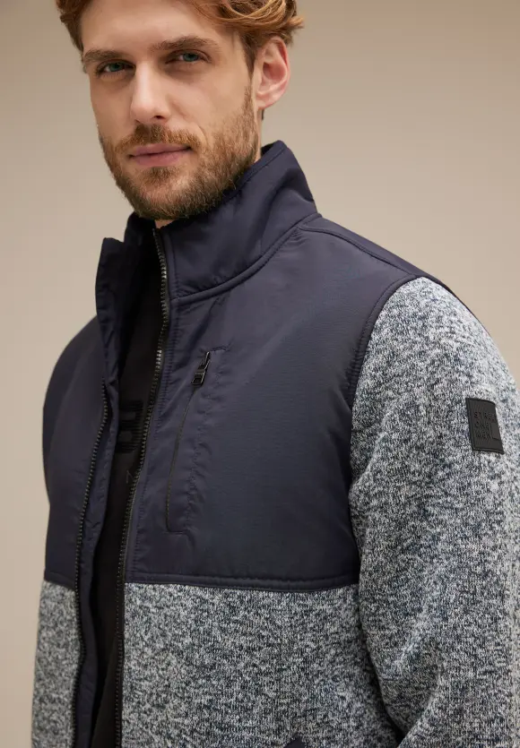 Outdoor Strickjacke - nightshadow blue melange