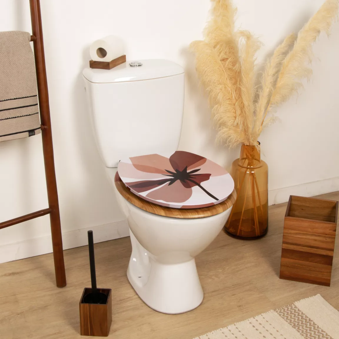 Abattant WC frein de chute 18 pouces MDF Natural Simplicity Multicolore
