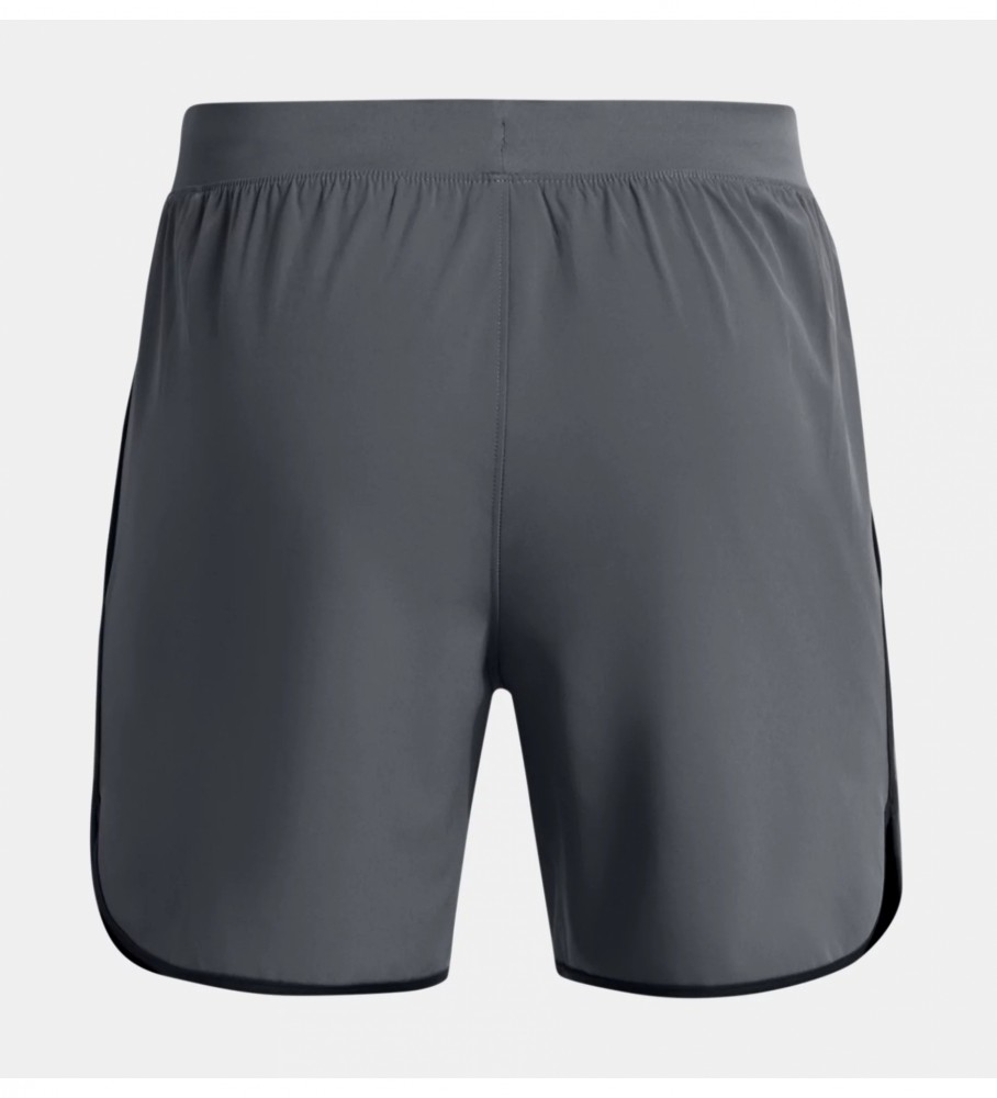 Calça Under Armour UA HIIT cinza, curta, 15 cm