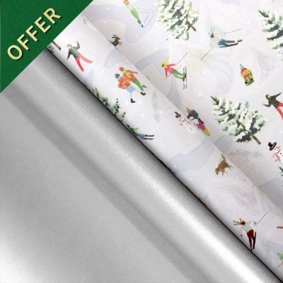 Skiers Rollwrap Pack X2 3M Rollwraps & 6 Gift Tags