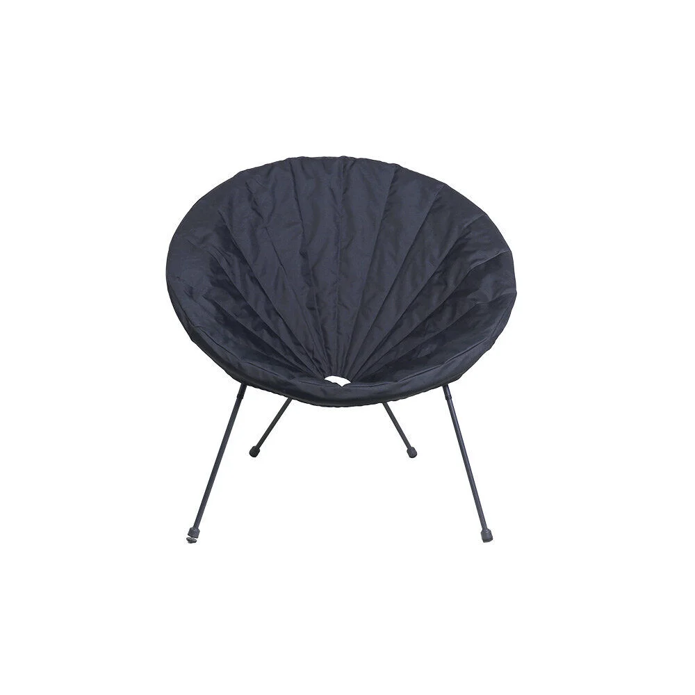 Housse de fauteuil de jardin Urban tissu déperlant - Noir - Ø85xH37 cm