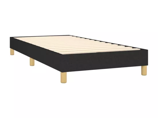 Sommier tapissier avec matelas et LED Noir 90x190 cm Tissu