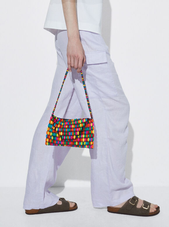 Bolsa De Hombro Madera - Multicor